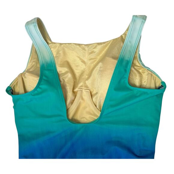 Talbots Miraclesuit Regatta Wise Dye One Piece Swimsuit Firm Control Size 12 - Picture 8 of 13